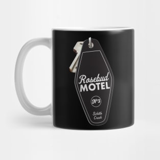 Schitt's Creek Rosebud Motel Key Tag, Retro design in black Mug